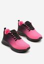 Czarno-Różowe Buty Sportowe Sneakersy z Miękką Cholewką w Stylu Ombre Alisaria