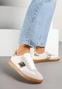 Biało-Złote Sneakersy Tenisówki w Kultowym Stylu Neolithaen