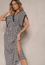 Rochie Lanadria Neagră cu alb