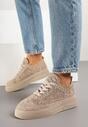 Sneakers Nanessia Bej închis