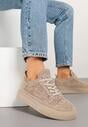 Sneakers Nanessia Bej închis