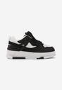 Czarne Sneakersy Streetwearowe na Niskiej Platformie Veniffia