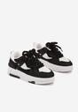 Czarne Sneakersy Streetwearowe na Niskiej Platformie Veniffia