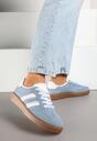 Niebieskie Sneakersy Tenisówki z Przeszyciami Lurivia