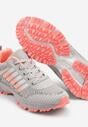Jasnoszare Buty Sportowe Sznurowe z Paskami na Cholewce Jonevia