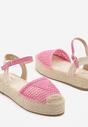 Fuksjowe Sandały w Stylu Espadryli z Plecioną Platformą i Cholewką Elisova