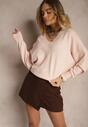 Pulover Marirra Roz deschis