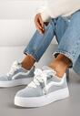 Jasnoniebieskie Sneakersy Kultowe Tenisówki na Grubej Podeszwie Nurisora