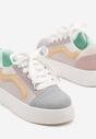 Niebiesko-Fioletowe Sneakersy Kultowe Tenisówki na Grubej Podeszwie Nurisora