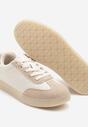 Beżowe Sneakersy Kultowe Tenisówki ze Skóry Naturalnej Borvia