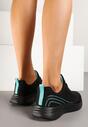 Czarno-Miętowe Buty Sportowe Sneakersy Zdobione Efektem Ombre Banelissa