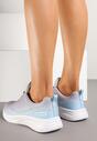 Szaro-Niebieskie Buty Sportowe Sneakersy Siateczkowe na Podeszwie z Pianki Rellica