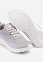 Szaro-Niebieskie Buty Sportowe Sneakersy Siateczkowe na Podeszwie z Pianki Rellica