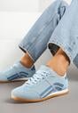 Niebieskie Sneakersy Typu Klasyczne Tenisówki Zdobione Przeszyciami Zardiva