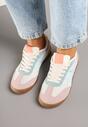 Różowo-Niebieskie Sneakersy Typu Klasyczne Tenisówki Isnnoria