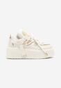 Sneakers Vilvia Bej cu alb