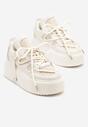 Sneakers Vilvia Bej cu alb