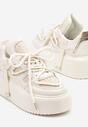 Sneakers Vilvia Bej cu alb