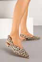 Panterkowe Sandały Typu Slingback Ozdobione Klamrą Banelias