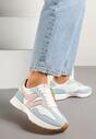 Niebiesko-Różowe Sneakersy Ozdobione Geometrycznym Motywem Zdivena