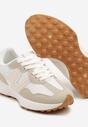 Beżowe Sneakersy Ozdobione Geometrycznym Motywem Zdivena