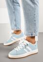 Jasnoniebieskie Sneakersy Ozdobione Motywem Pasków Flortewi