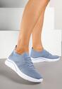 Niebieskie Siateczkowe Buty Sportowe Sneakersy na Zdobionej Podeszwie Talloti