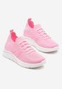 Fuksjowe Siateczkowe Buty Sportowe Sneakersy na Zdobionej Podeszwie Talloti