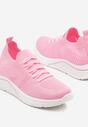 Fuksjowe Siateczkowe Buty Sportowe Sneakersy na Zdobionej Podeszwie Talloti