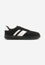 Czarne Sneakersy Tenisówki Ozdobione Paskami Amodira