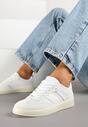 Białe Sneakersy Tenisówki Ozdobione Paskami Amodira