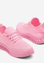 Fuksjowe Siateczkowe Buty Sportowe Sneakersy na Podeszwie z Tłoczeniami Finloti
