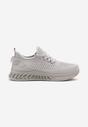 Szare Siateczkowe Buty Sportowe Sneakersy na Podeszwie z Tłoczeniami Finloti