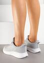 Szare Buty Sportowe Sneakersy z Tłoczonym Wzorem Amosira