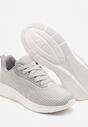 Szare Buty Sportowe Sneakersy z Tłoczonym Wzorem Amosira