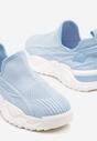 Jasnoniebieskie Siateczkowe Buty Sportowe Sneakersy Wsuwane Zdobione Tłoczeniami Nusadela