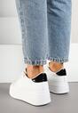 Sneakers Deseliena Alb cu negru