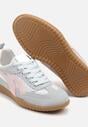 Niebieskie Sneakersy Tenisówki z Geometrycznym Motywem Amotheira