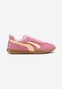 Fuksjowe Sneakersy Tenisówki z Geometrycznym Motywem Amotheira