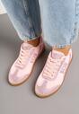 Różowe Sneakersy Tenisówki Ozdobione Cyrkoniami Amoiona