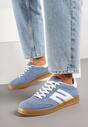 Niebieskie Sneakersy Kultowe Tenisówki Zdobione Przeszyciami Eveltewia