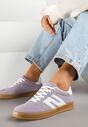 Jasnofioletowe Sneakersy Kultowe Tenisówki Zdobione Przeszyciami Eveltewia