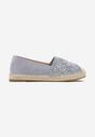 Niebieskie Espadryle z Ażurową Cholewką i Plecionką Sdivena