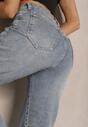 Jasnoniebieskie Szerokie Jeansy High Waist z Wiskozą Uliriel