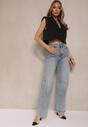 Jasnoniebieskie Szerokie Jeansy High Waist z Wiskozą Uliriel