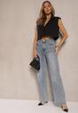 Jasnoniebieskie Szerokie Jeansy High Waist z Wiskozą Uliriel