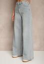 Jasnoniebieskie Jeansy Wide Leg High Waist Sesionis