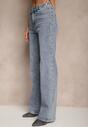 Jasnoniebieskie Jeansy High Waist o Szerokim Kroju Ulanira