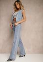 Jasnoniebieskie Jeansy High Waist o Szerokim Kroju Ulanira