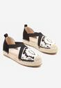 Czarne Espadryle w Stylu Boho Zdobione Haftem Cekinami i Plecionką Idariva